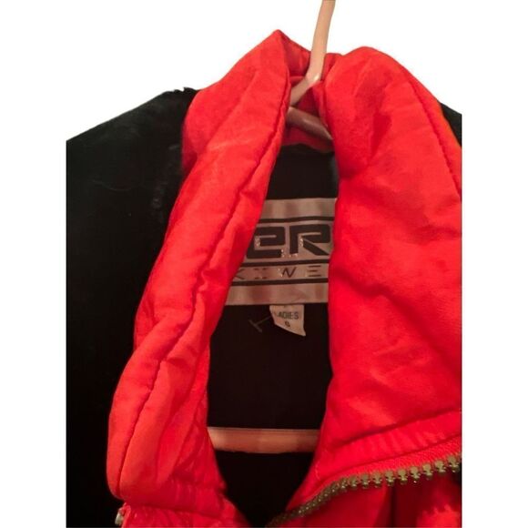 FERA Vintage Women’s Ski Jacket Cherry red faux fur Sz.6 - Picture 5 of 8